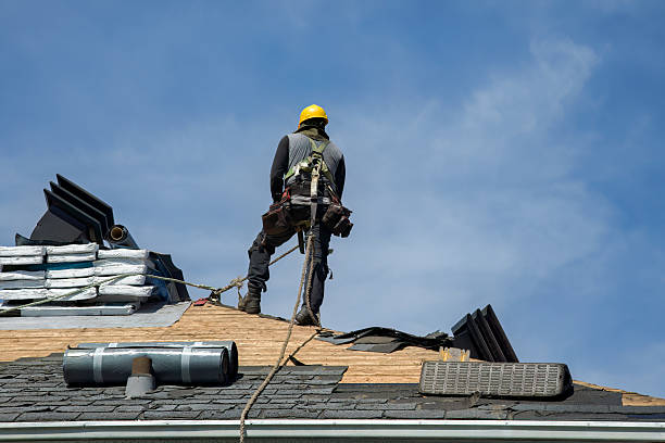 Professional Gutter Installation technician working in Union, OR